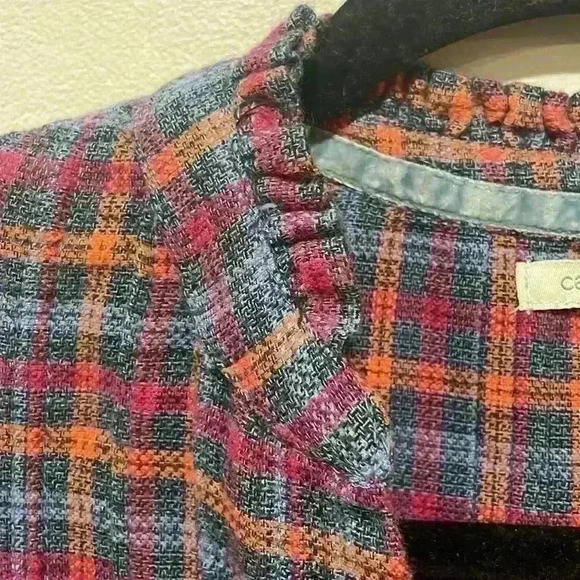 Carbon 2 Cobalt Women Wheaton Plaid Button Down Long Sleeve Shirt Size Small - Picture 3 of 11